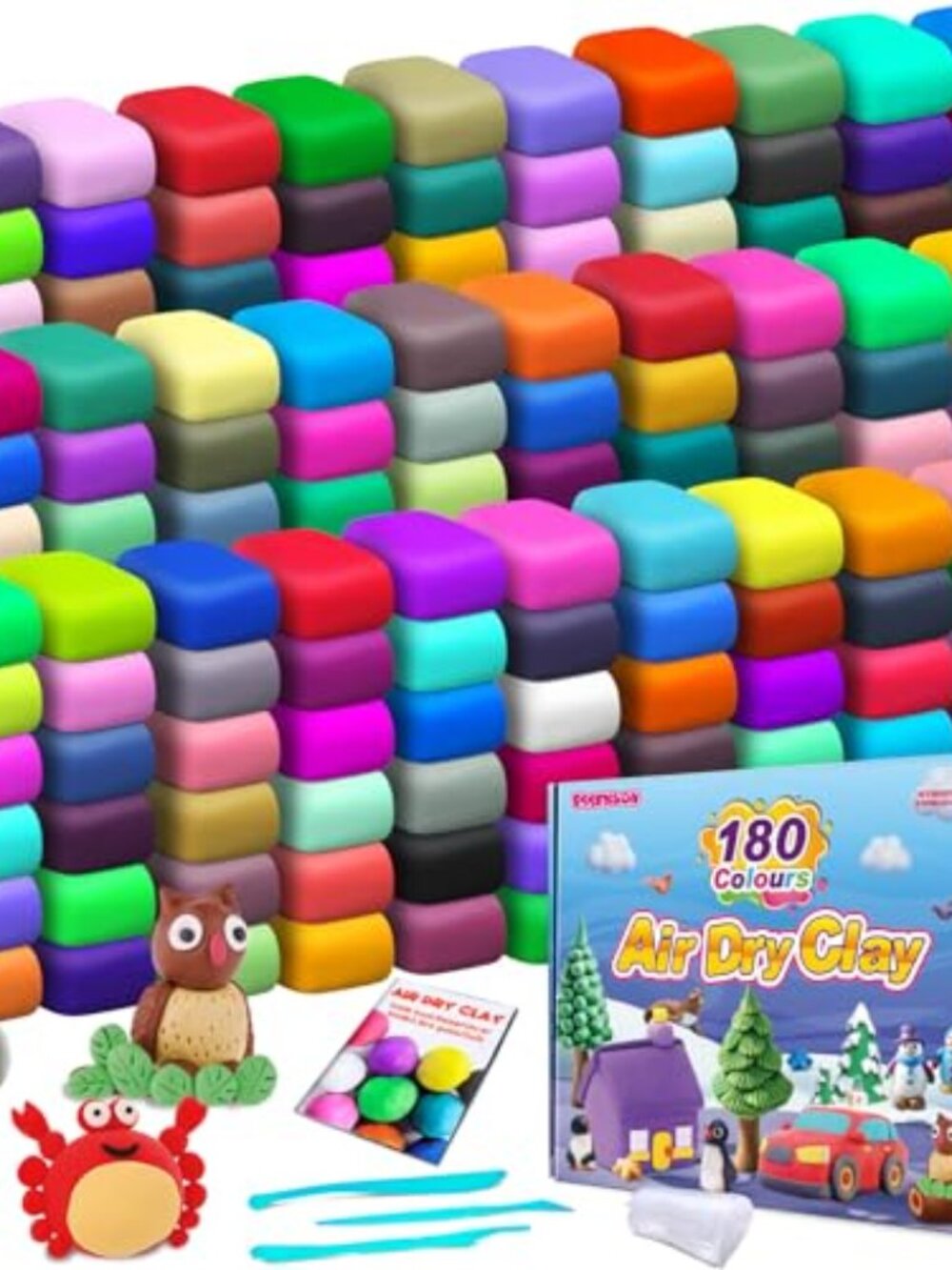 New Air Dry Clay 180 Colors, Modeling Clay for Kids, DIY Molding Magic Clay
